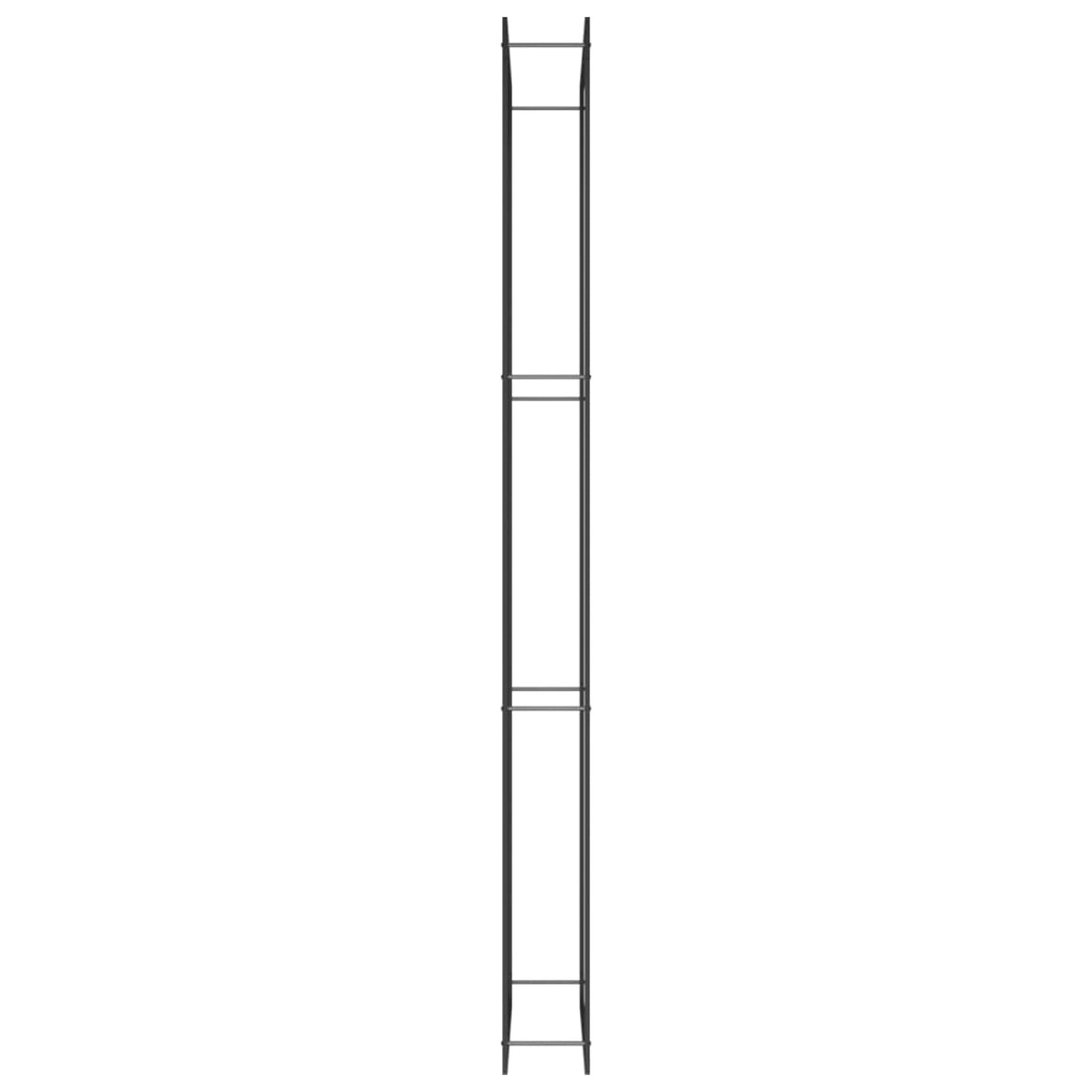 Leñero de Acero Negro Mate 110x28x312 cm, Leñero Exterior, Guardar Leña Exterior, para Guardar Leña, Almacenaje Leña, Estante De Leña - SPU:350312