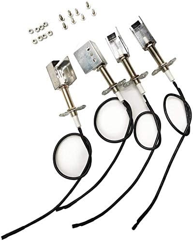 BBQ Future Ceramic Electrode, Gas-Catcher Ignition Chamber Kit for Bakers & Chefs Gas Grill Models, Replacement Parts for Chef BIG-8116; GR2039201-BC-00, Member's Mark, 4-Pcs