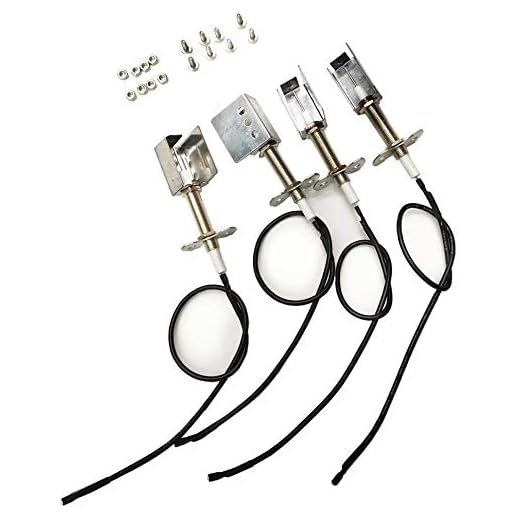 BBQ Future Ceramic Electrode, Gas-Catcher Ignition Chamber Kit for Bakers & Chefs Gas Grill Models, Replacement Parts for Chef BIG-8116; GR2039201-BC-00, Member's Mark, 4-Pcs
