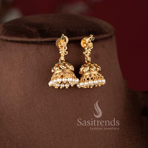 Image of Sasitrends Classic Matte Gold Plated Necklace Set For Women