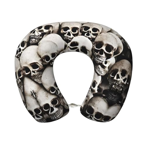 Almohada De Viaje Polycotton Negra Con Soporte Cervical