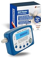 SCHWAIGER SAT Finder I digitaler Satelliten-Finder mit LCD-Display I zur präzisen Ausrichtung von Offset Antennen I Signal Messgerät zur Satellitenerkennung I mit Kompass & akustischer Signalanzeige