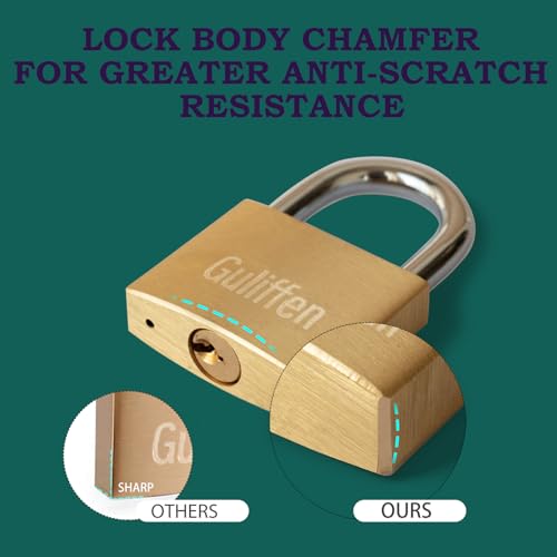 Solid-Brass-Padlock-with-Key-with-1-916-in-40-mm-Wide-Lock-BodyKeyed-Padlock-for-Sheds-Storage-Unit-School-Gym-Locker-Fence-Toolbox-Hasp-Storage