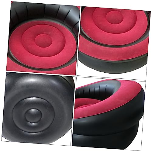 Sofá de aire portátil Luxshiny de PVC rojo para exteriores 4