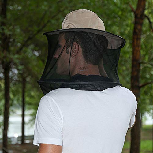 Tongina Chapéu De Rede De Pesca Ajustável Cap Cap Protector Face Cap Veil - Bege