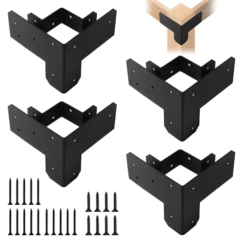 4 pcs Workbench Corner Brackets Kit for 4x4 & 2x4 Wood