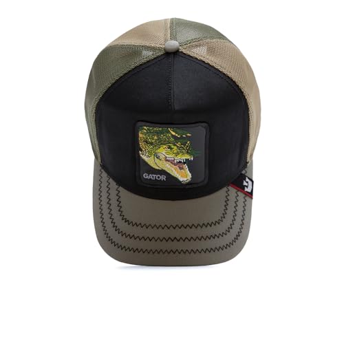 Image of Goorin Bros. Tri Tones Collection Trucker Hat for Men and Women, Olive (Tri Gator), One Size