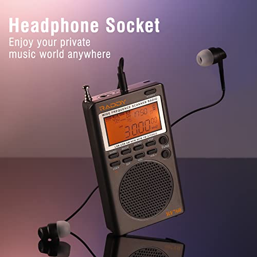Raddy RF760 Broadband Shortwave Radio, Multiband Radio FM/AM/SW/CB/VHF(UHF)/WX/Air - Image 4
