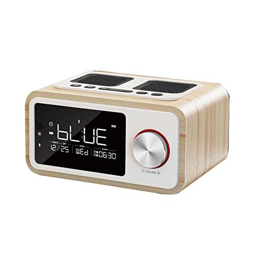 JHKJ Vintage Radios Radio Retro con Radio Inalámbrica Bluetooth FM con Batería Reproductor de Mp3 de Doble Altavoz Radio FM de con Radio de Estilo Clásico,A