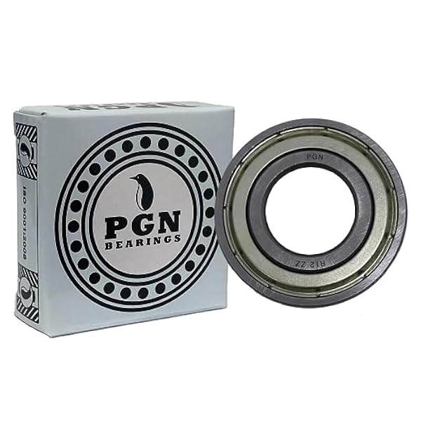 PGN – R12-ZZ Rodamiento de bolas blindado – 3/4 x 1-5/8 x 7/16 pulgadas – lubricado – Acero cromado (10 unidades)