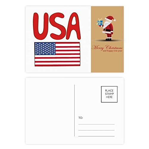 Cartes postales drapeau Amérique rouge lot de 20 à offrir aux passionnés