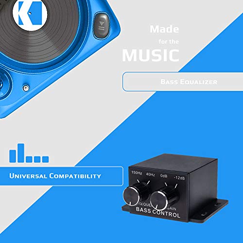 Universeller Auto-Audioverstärker Bass RCA Level Fernbedienung Lautstärkeregler | Kompatibel mit Audi B M W Fiat Ford Honda Hyundai Mazda Mini Mitsubichi Nissan Scion Smart Subaru Toyota Volvo Opel VW