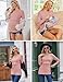 Ekouaer Women's Nursing Tops for Breastfeeding 3 Pack Maternity Shirts Double Layer Pregnancy Clothes Long Sleeve Postpartum Long Sleeve Tee Shirt Black/Army Green/Dirty Pink XL