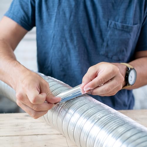 Image of ELK Aluminum Foil Tape - 3.25 Mil Industrial Grade Adhesive - Ideal for HVAC Sealing, Patching, Metal Repairs, Hot and Cold Air Ducts - Premium Quality Pipe Tape (1.88 in x 150 ft)
