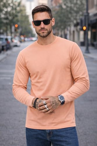 Image of RodZen 100% Pure Cotton Round Neck Regular Fit Plain Solid Full Sleeve T-Shirt Combo for Men & Boys (Pack of 4 Available in Size S to 2XL)