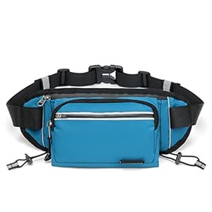 Jxxuiruieen Outdoor Saszetka Biodrowa Niebieska