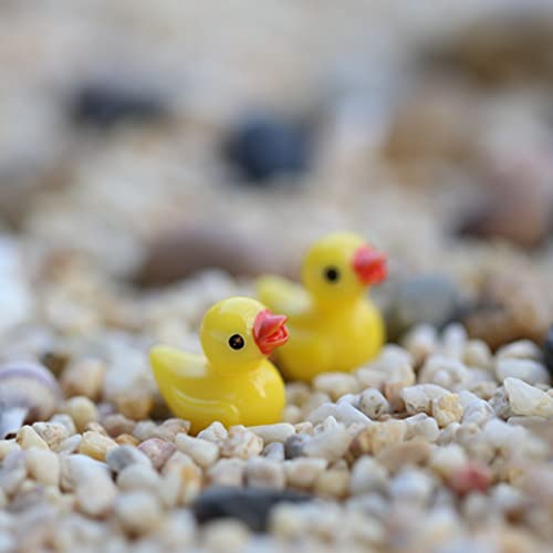 100 peças mini bonecos pato resina micros fadas jardim paisagem aquário casa bonecas, figuras em fad