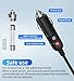 PROIMB DC 5.5 x 2.1mm + 7.9 x 5.5mm Car Charger Power Supply Cord, 12v -24v, 6.56 FT Car Cigarette Lighter Cable Male Plug to DC Connector, for Car DVR,Bluetooth Speakers,Camera,GPS,Laptop, black
