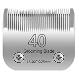 OwnLifeYF #40 1/100 inch (0.25mm) Pet Grooming Clipper Replacement Blades, Detachable Blade Compatible with andis/wahl/Oster Dog Clippers (S40)