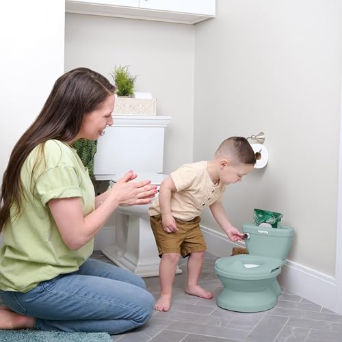 image for Ingenuity My Size Potty Pro in Green, Infant Potty Training Toilet, Li