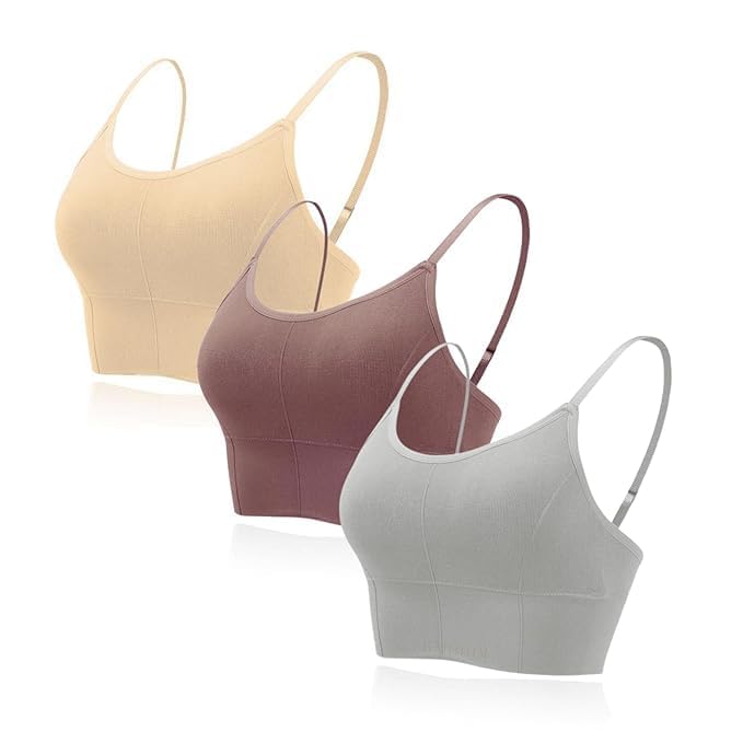 Women Cotton Padded Bra Combo Bra Sports Bra Fitness Yoga and Gymwear Fashionable Lifestyle Outdoor Life (Free Size)-picture-27