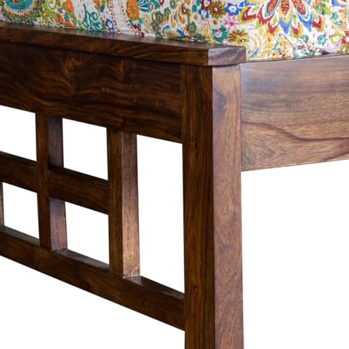 Image of AADITYA WOODS Solid Sheesham Wood Single Bed Cot Without Storage | Single Size Bed for Bedroom | Multipurpose Use Bed- Teak 5