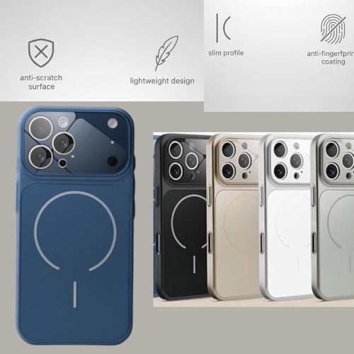 Image of Converter Case for iPhone 11 Pro Max | Premium Protective Mag-Safe Cover | iPhone 17 Pro / iPhone17 Pro Max Series Style Design | in-Built Camera Guard | Wireless Charging Compatible (Blue)