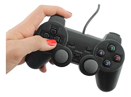Controle Joystick Gamepad Joypad Game PC Gamer Computador Notebook USB DualShock Com Fio Analógico c
