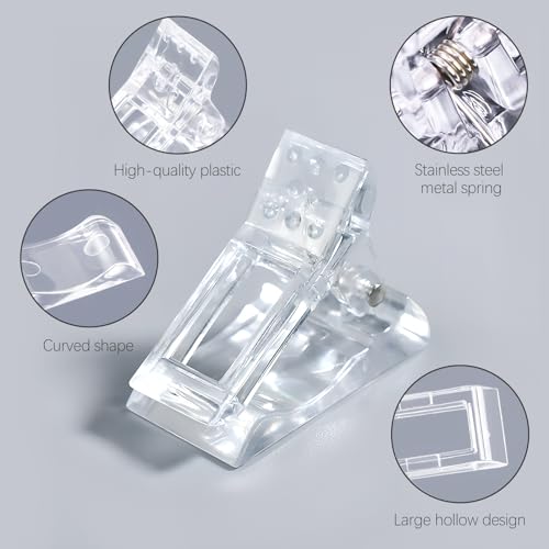 Set de 20 Clips para Extensión de Uñas Transparente miniatura 4