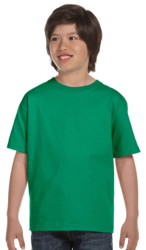 Image of Gildan Youth DryBlend 50 Cotton /50 Poly T-Shirt. 8000B - [Heather Deep Royal]
