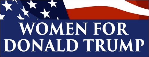 Magnet Women for Donald Trump Bumper Magnetic Sticker (Vote 16 2016 Woman)