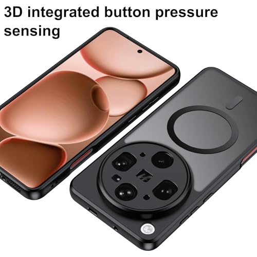 Image of QUIETIP Magnetic Case for Oppo Find X9 Ultra with Screen Protector,[Compatible with MagSafe] Translucent Matte Drop Protection Cover,Black