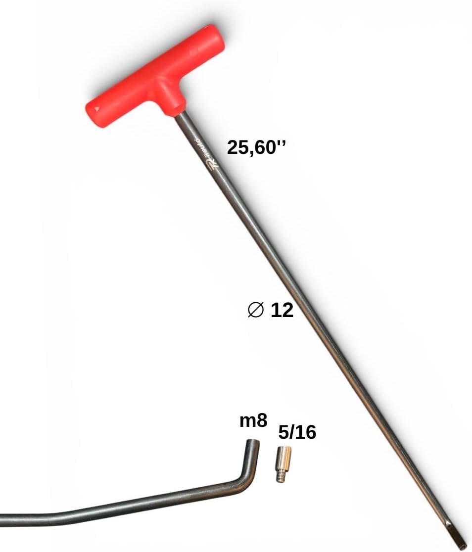 Paintless Dent Repair Kit M8 Double Bend Rod with Changeable Tip, Hail Dent Removal Tools that can Eliminate Most of car dents Repairing Hail Damage, Body Big Dents and Small Dents