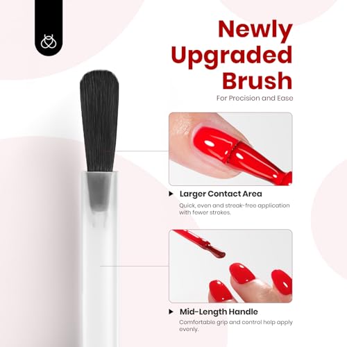Image of Beetles Red Gel Nail Polish, 15ml Red Color Soak Off UV LED Gel Polish, Nail Art Design Daring Grace Manicure Salon DIY Home Colorful Bottle for Women