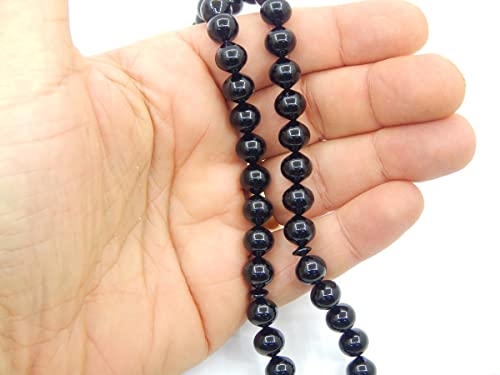Perlin Tesbih Tasbih Tespih Misbaha Subha 33 Prayer Beads Muslim Islamic Rosary Prayer Worship Accessories Ottoman Black Onyx Effect Beads Ball 10 mm - Image 4