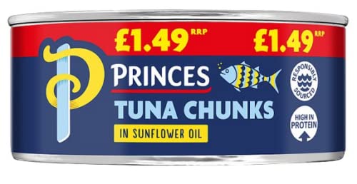 Princes Pezzi di tonno in olio di girasole 145g - Caso di 12