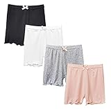 CHUNG Toddler Little Big Girls Dance Bike Play Shorts Under Dress Skirt School Uniform Underpants 4 Pack, 4Color, 2-3Y, 110 Multicolor