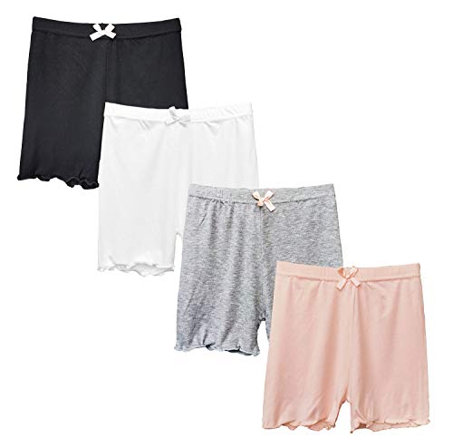 CHUNG Toddler Little Big Girls Dance Bike Play Shorts Under Dress Skirt School Uniform Underpants 4 Pack 2-9Y