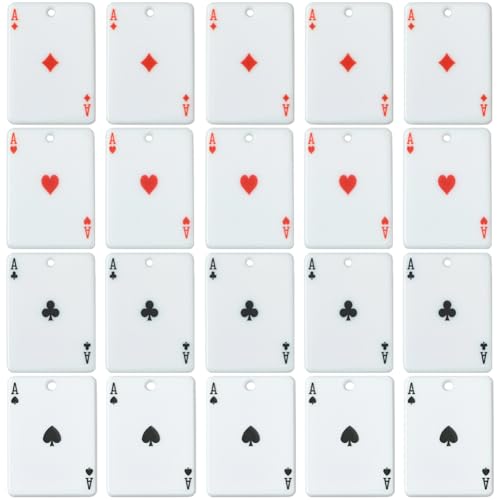 Breloques carte à jouer en résine SUNNYCLUE pour création de bijoux DIY