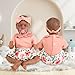 Aori Reborn Baby Dolls Clothes 20 inch Outfit Shirt and Floral Pants Set for 17-20 Inch Lifelike Reborn Girl Doll