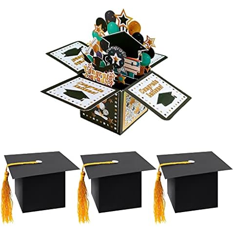3D Graduation Card with Gift Boxes Cover