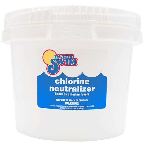 In The Swim Chlorine Neutralizer for Swimming Pools - Quickly Reduces Chlorine Sanitizer Levels - 90% Sodium Thiosulfate - 15 Pounds