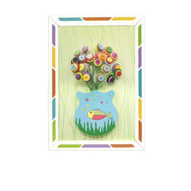 ТоуPRO - Children Creative DIY Craft Тоуs New Kids DIY Felt Button Flower Craft Kits Kindergarten Тоуs Children Educational Handmade ZXH (niu kou)