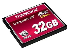 Transcend 32 GB 800X Compact Flash Card (TS32GCF800)