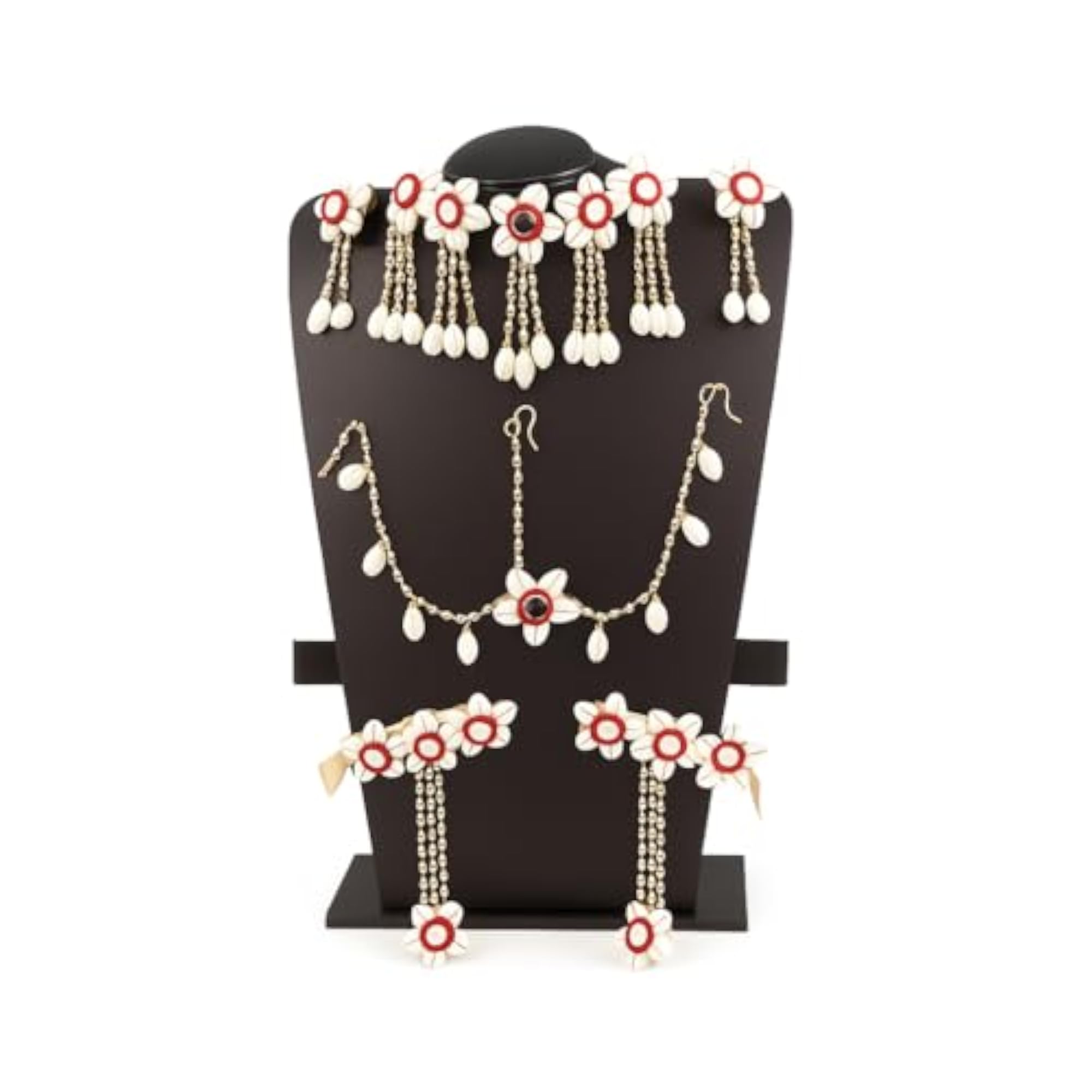 Women's Artificial Kawadi Flower Jewellery Set