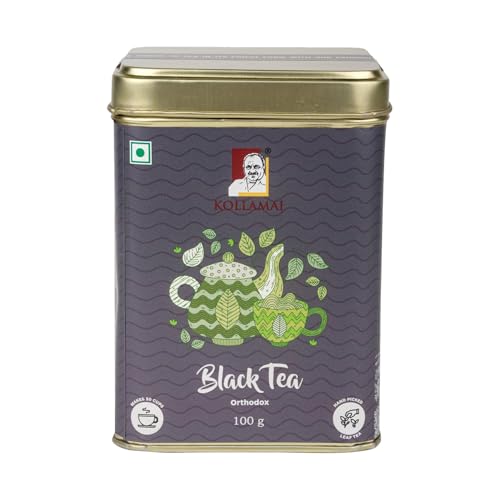 Image of Kollamai Premium Orthodox Black Tea 100gm, Organic Darjeeling Tea Leaves, 100% Pure and Fresh Aromatic Black Tea, Authentic Handpicked Darjeeling Tea for Refreshing Brews