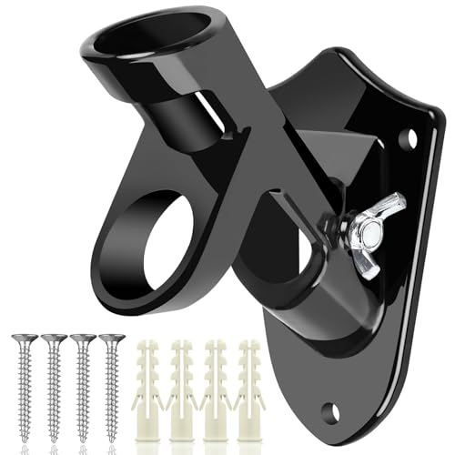 DIELOVEHUA Supporto per Bandiera con Hardware di Montaggio, Portabandiera a 2 Posizioni, Porta Bandiera da Muro, Lega di Alluminio | Durevole | Resistente alla Ruggine, per Aste Bandiera di 2.5 CM