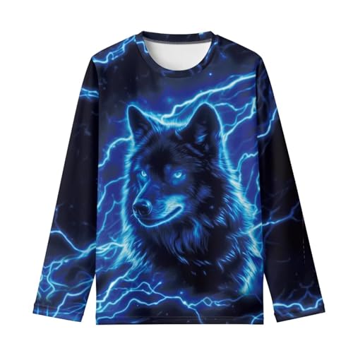 Image of Renewold Boys Girls Tees Kids T-Shirt Long Sleeve Crewneck T Shirts Casual Athletic Tops Clothing for Home School Travel