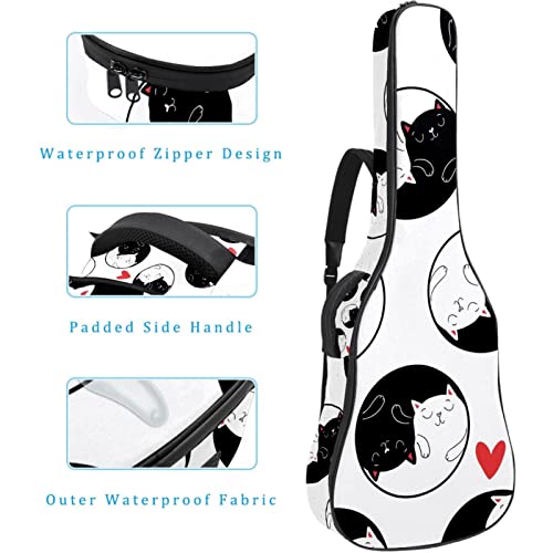 Housse de guitare Yin Yang en tissu Oxford imperméable avec bandoulière réglable - Les Beatles, Paul McCartney, John Lennon, RIngo Starr, George Harrison Housse de guitare Yin Yang en tissu Oxford imperméable avec bandoulière réglable – Image 5
