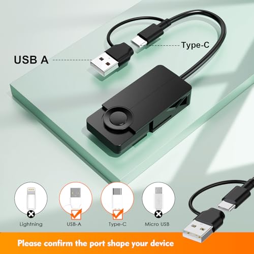 Image of CAC Card Reader 2 in 1 USB /Type C Dual Connector, DOD Military USB Common Access CAC Reader Type C Smart Card Reader Compatible with Windows, Mac OS Mini Fold Plug and Play Black